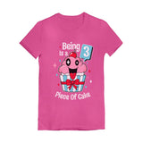 3 Year Old Girl 3rd Birthday Funny Cupcake Toddler Girls' Fitted T-Shirt