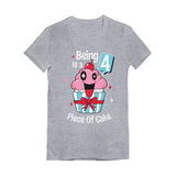 4 Year Old Girl 4th Birthday Funny Cupcake Toddler Girls' Fitted T-Shirt