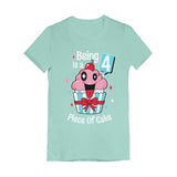 4 Year Old Girl 4th Birthday Funny Cupcake Toddler Girls' Fitted T-Shirt