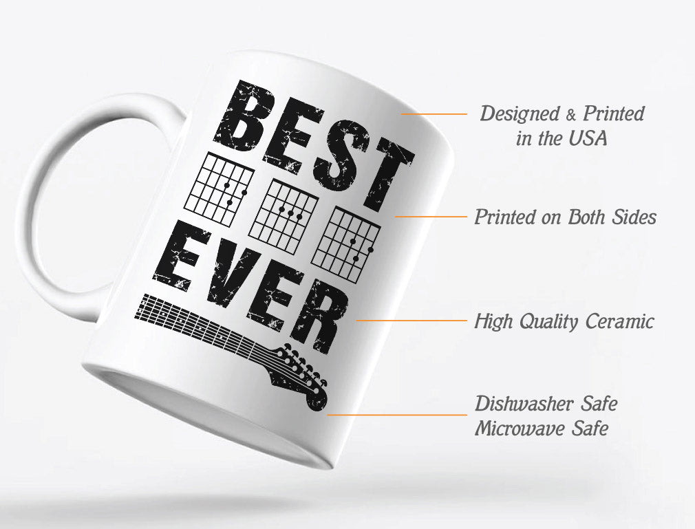 Best Dad Ever Mug Guitarist Father With Chords