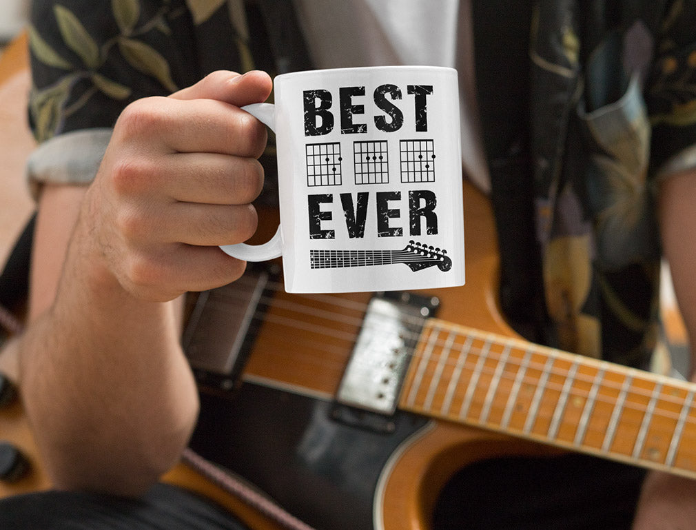 Best Dad Ever Mug Guitarist Father With Chords