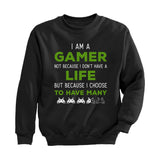 I Am a Gamer Shirt Funny Gamer Gift Cool Gaming Youth Sweatshirt 