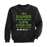 I Am a Gamer Shirt Funny Gamer Gift Cool Gaming Youth Sweatshirt