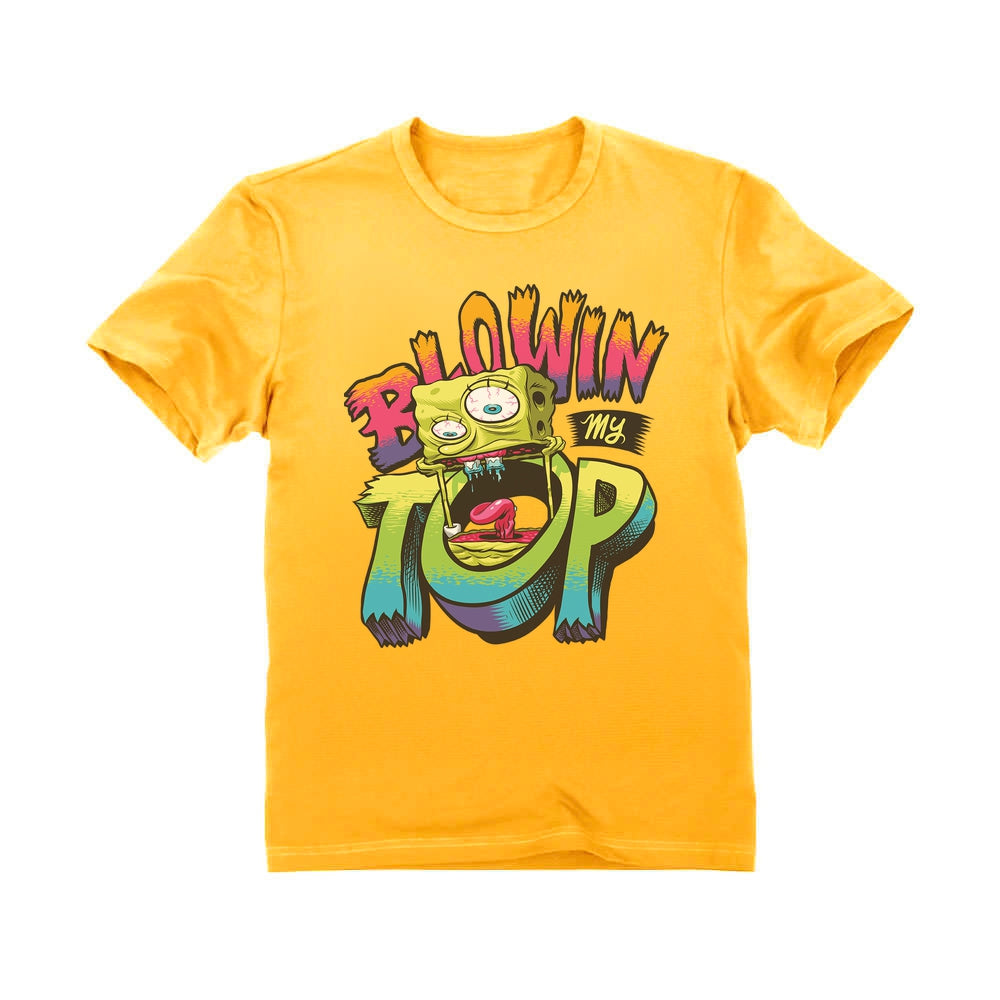 Nickelodeon Spongebob Squarepants Shirt Blowin My Top Funny Youth Kids T-Shirt