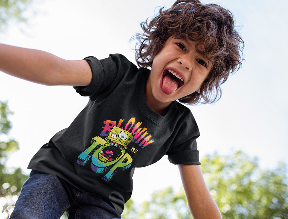 Nickelodeon Spongebob Squarepants Shirt Blowin My Top Funny Youth Kids T-Shirt