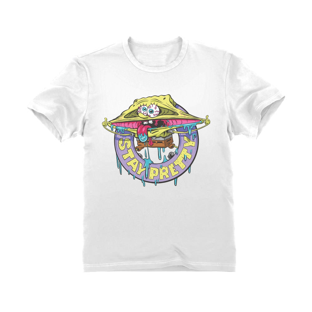 Nickelodeon Spongebob Squarepants Shirt Stay Pretty Funny Party Youth Kids T-Shirt
