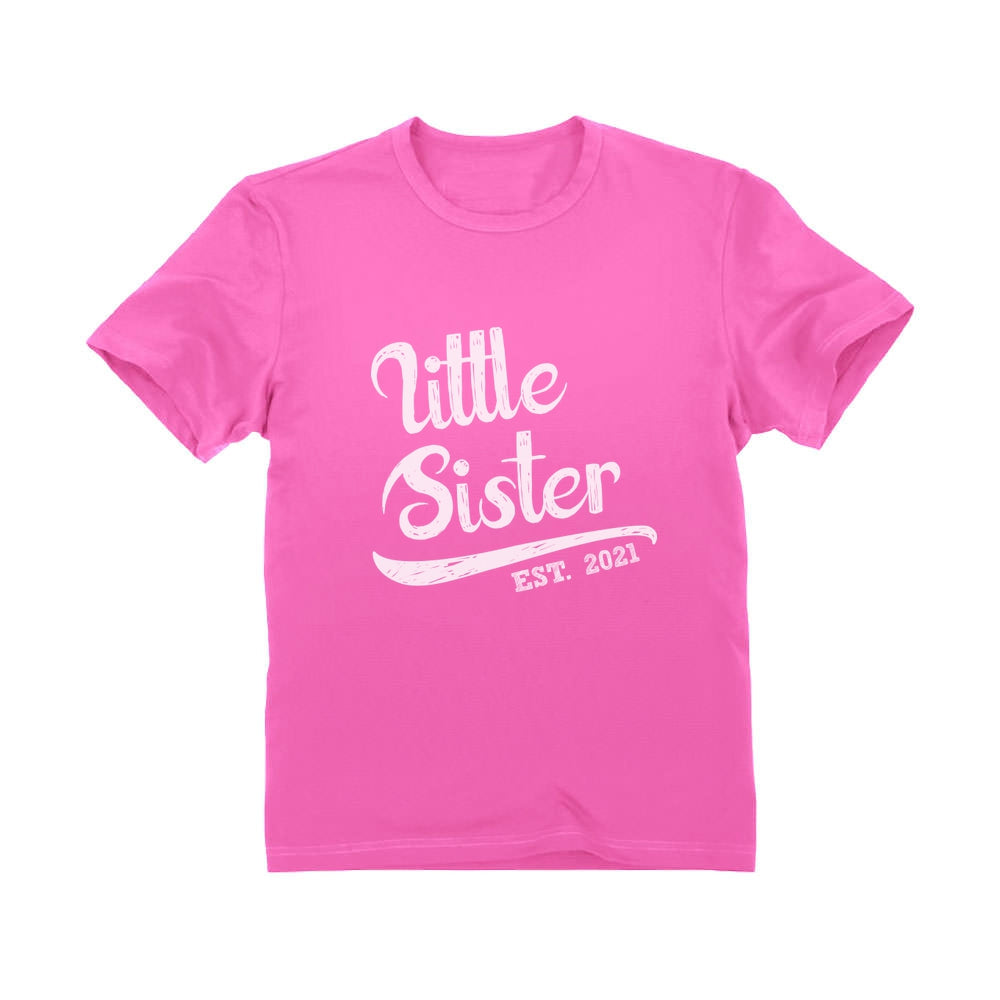 Little Sister Est. 2021 Cute Girl T-shirt