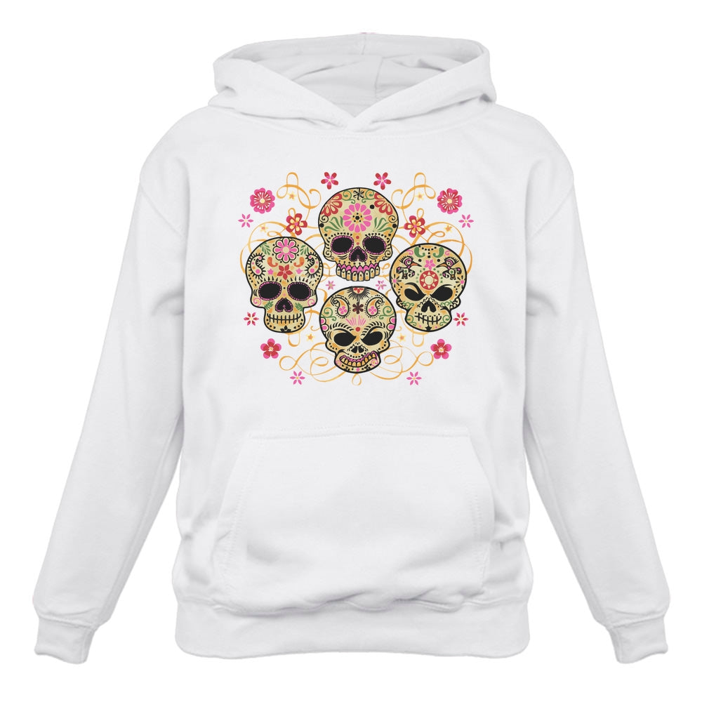 Rose Eye Sugar Skulls - Day of The Dead Gothic Women Hoodie