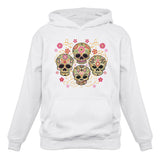 Rose Eye Sugar Skulls - Day of The Dead Gothic Women Hoodie
