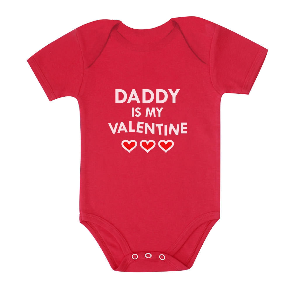 Daddy Is My Valentine Baby Bodysuit