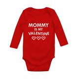 Mommy  Is My Valentine Baby Long Sleeve Bodysuit
