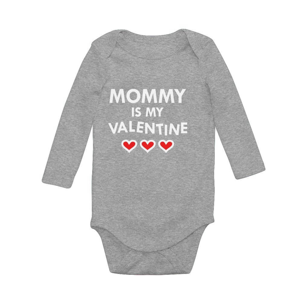 Mommy  Is My Valentine Baby Long Sleeve Bodysuit