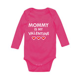 Mommy  Is My Valentine Baby Long Sleeve Bodysuit