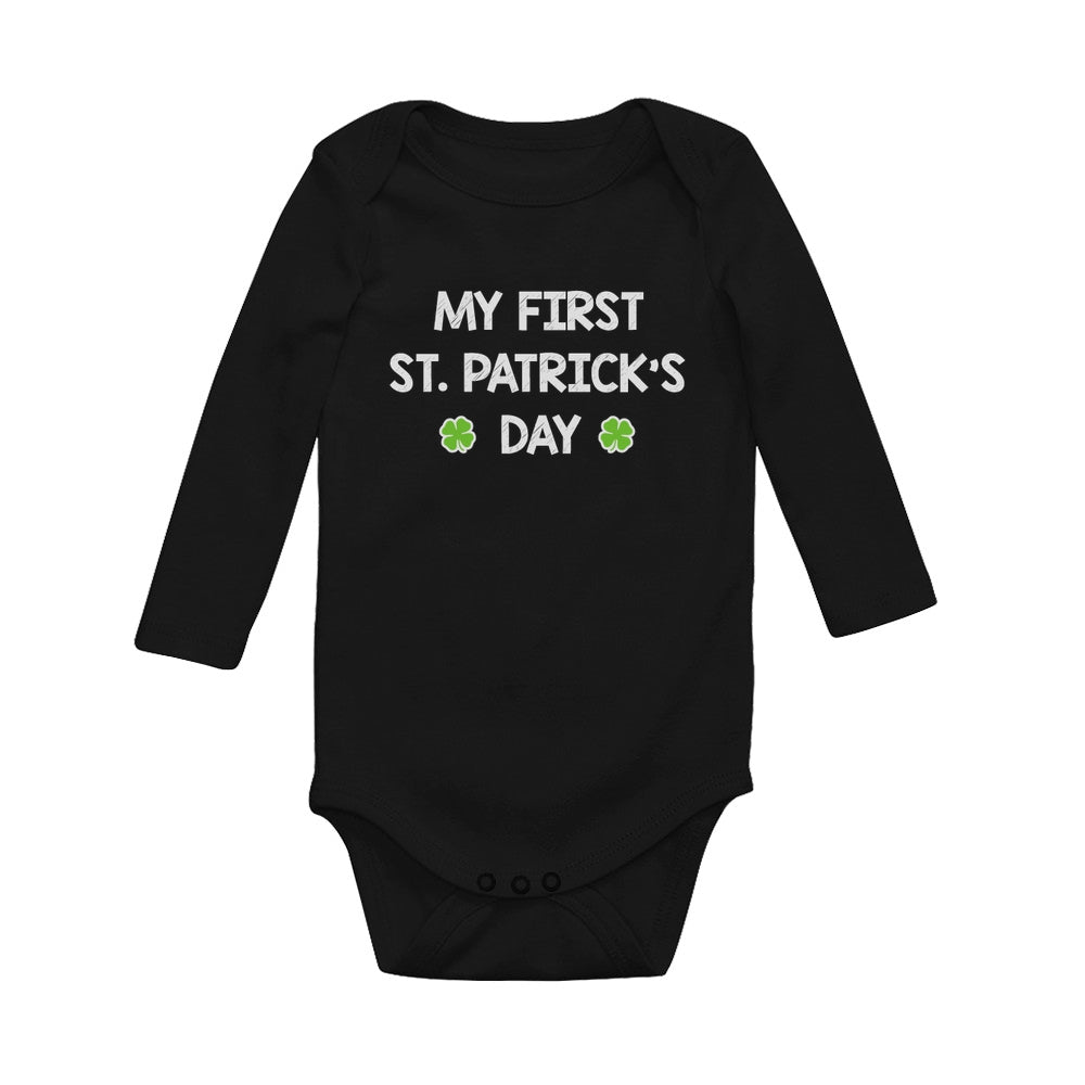 My First St. Patrick's Day Baby Long Sleeve Bodysuit