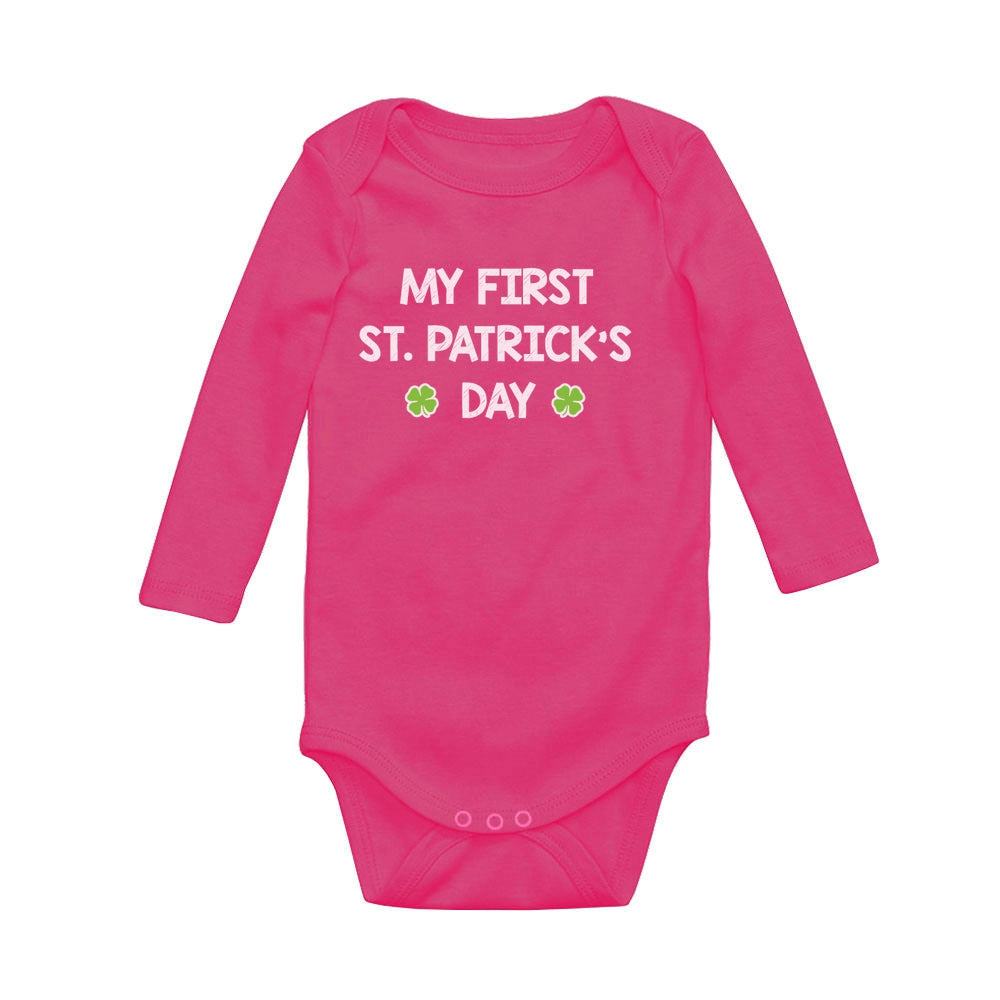My First St. Patrick's Day Baby Long Sleeve Bodysuit