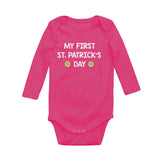 My First St. Patrick's Day Baby Long Sleeve Bodysuit