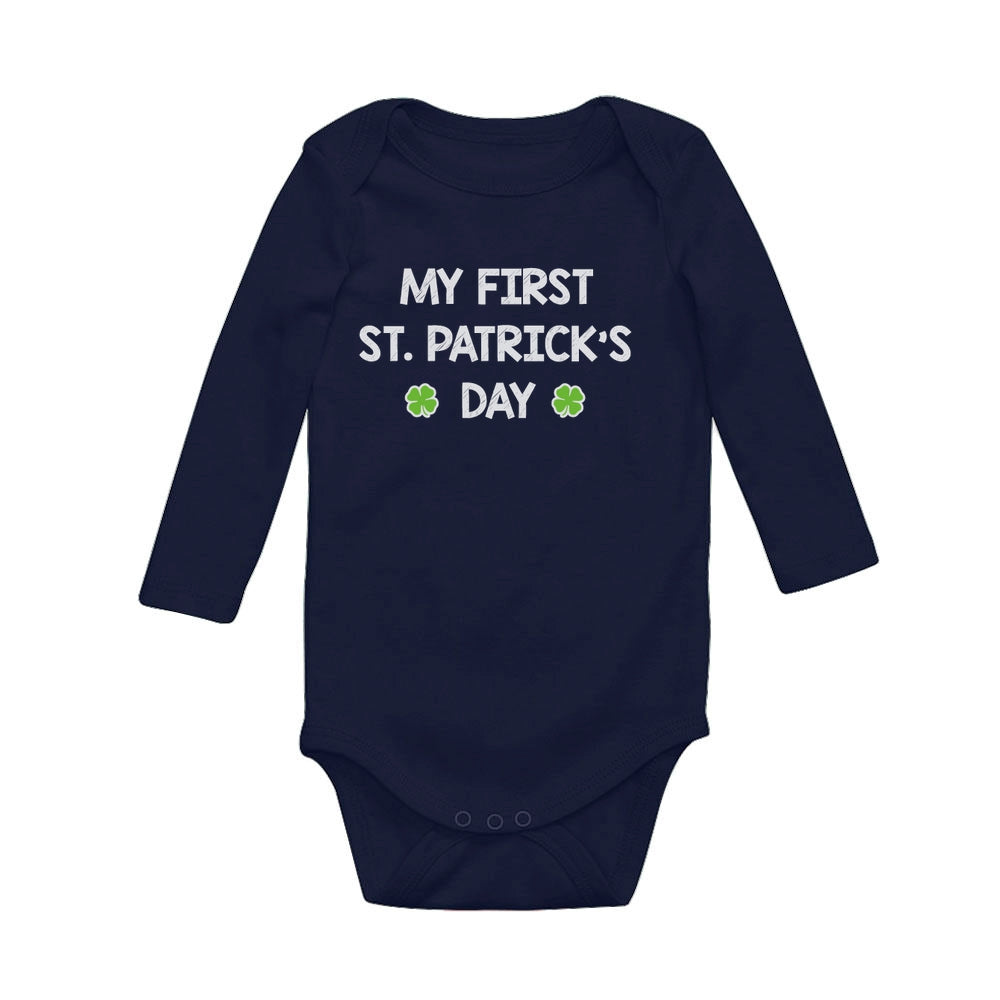 My First St. Patrick's Day Baby Long Sleeve Bodysuit