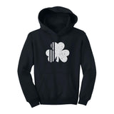 White St Patrick's Day Clover Youth Hoodie