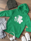 White St Patrick's Day Clover Youth Hoodie
