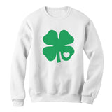 Green Clover Heart Women Sweatshirt