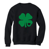 Green Clover Heart Women Sweatshirt