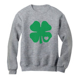 Green Clover Heart Women Sweatshirt
