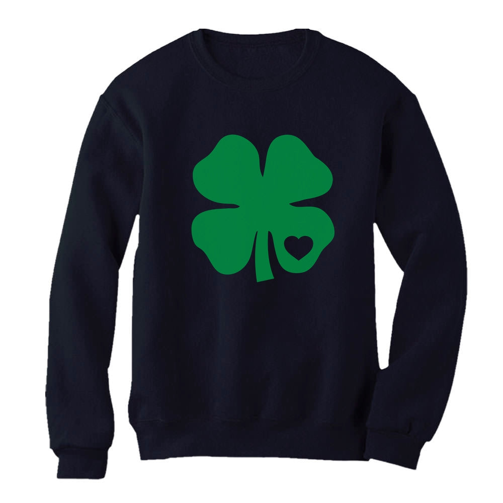 Green Clover Heart Women Sweatshirt