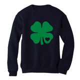 Green Clover Heart Women Sweatshirt