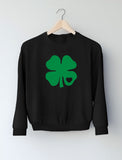 Green Clover Heart Women Sweatshirt