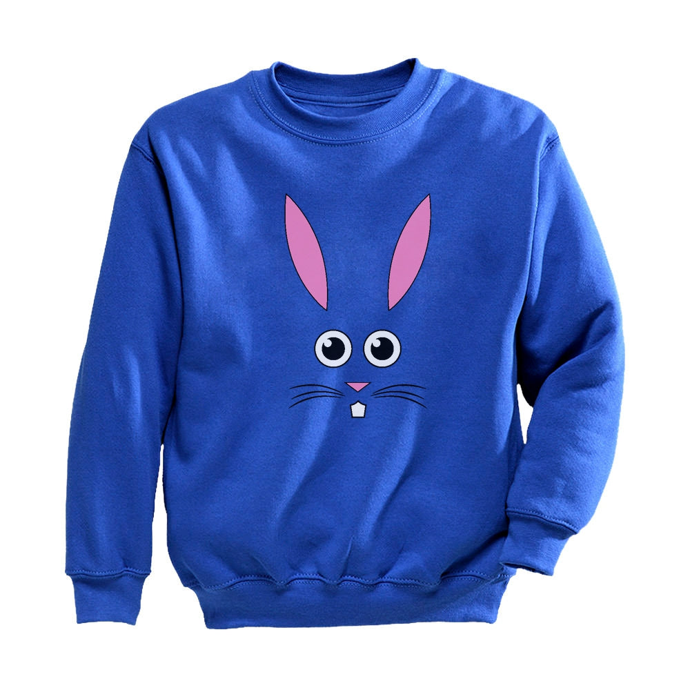 Children's Cute Easter Bunny Face Toddler Kids Sweatshirt