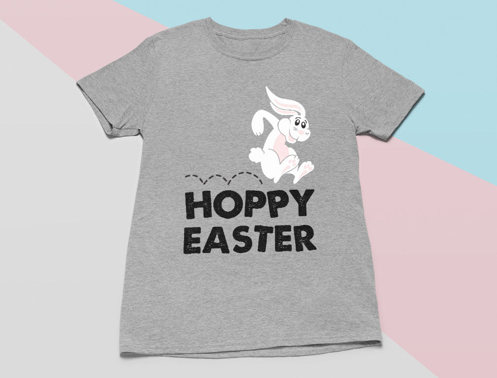 Hoppy Easter Bunny Cute Rabbit Youth Kids T-Shirt