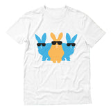Hip Trio Bunnies Shades Funny Hipster Easter T-Shirt