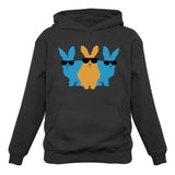 Hip Trio Bunnies Shades Funny Hipster Easter Hoodie