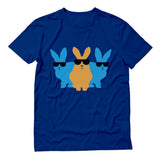 Hip Trio Bunnies Shades Funny Hipster Easter T-Shirt