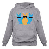 Hip Trio Bunnies Shades Funny Hipster Easter Hoodie