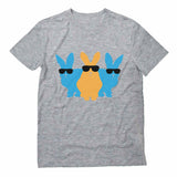 Hip Trio Bunnies Shades Funny Hipster Easter T-Shirt