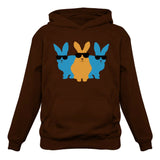 Hip Trio Bunnies Shades Funny Hipster Easter Hoodie