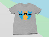 Hip Trio Bunnies Shades Funny Hipster Easter T-Shirt