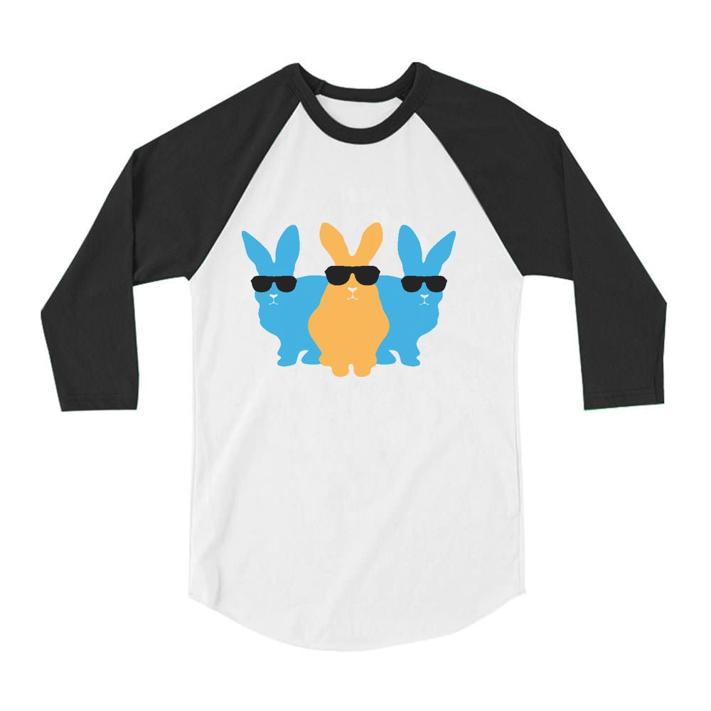 Cool Bunnies Toddler Raglan 3/4 Sleeve Baseball Tee