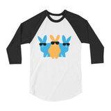 Cool Bunnies Toddler Raglan 3/4 Sleeve Baseball Tee