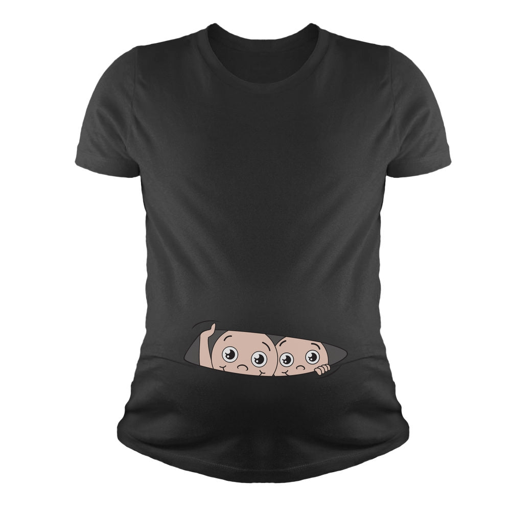 Peekaboo Twins Maternity Shirt