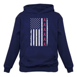 Breast Cancer Awareness Ribbons U.S Flag Women Hoodie