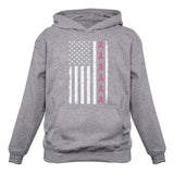Breast Cancer Awareness Ribbons U.S Flag Women Hoodie