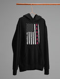 Breast Cancer Awareness Ribbons U.S Flag Women Hoodie