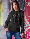 Breast Cancer Awareness Ribbons U.S Flag Women Hoodie