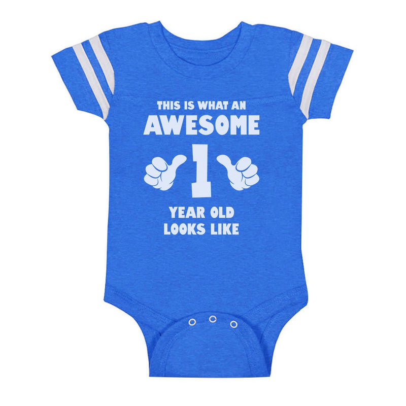 This Is What an Awesome One Year Old Looks Like Baby Jersey Bodysuit