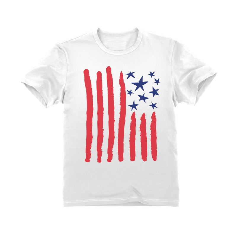 Children's Drawing American Flag Youth Kids T-Shirt