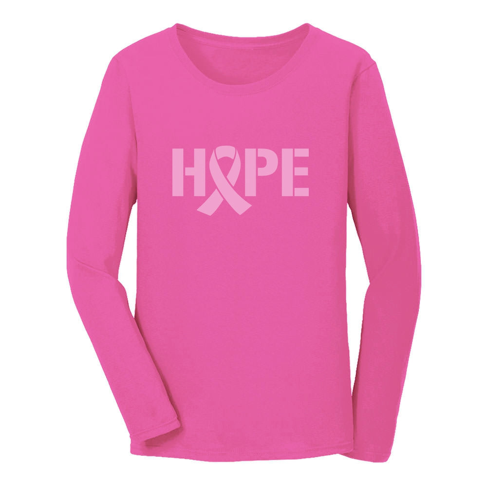 Hope Pink Ribbon Women Long Sleeve T-Shirt