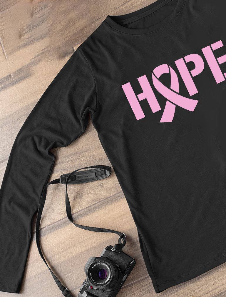 Hope Pink Ribbon Women Long Sleeve T-Shirt