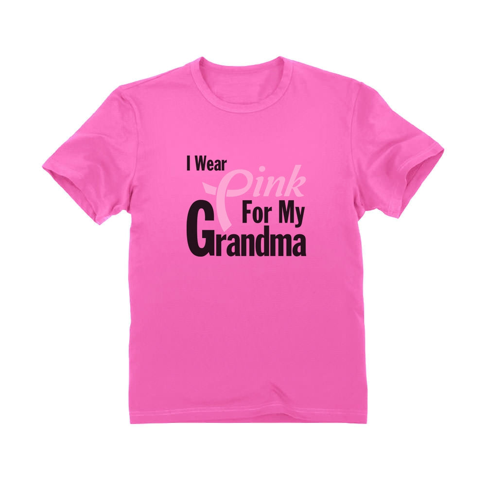 I Wear Pink for Grandma Youth Kids T-Shirt